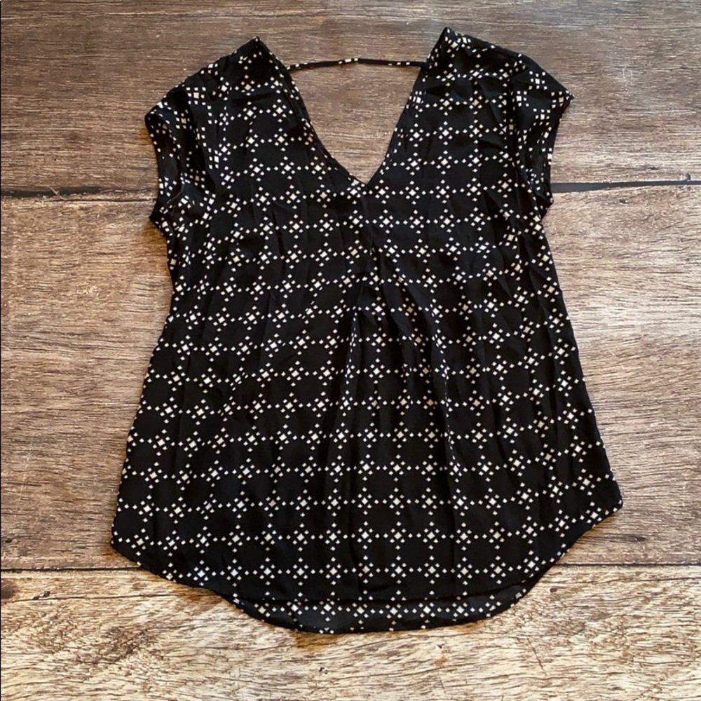 Black and white dressy top